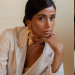 Gold Isaro Chandeliers Earrings