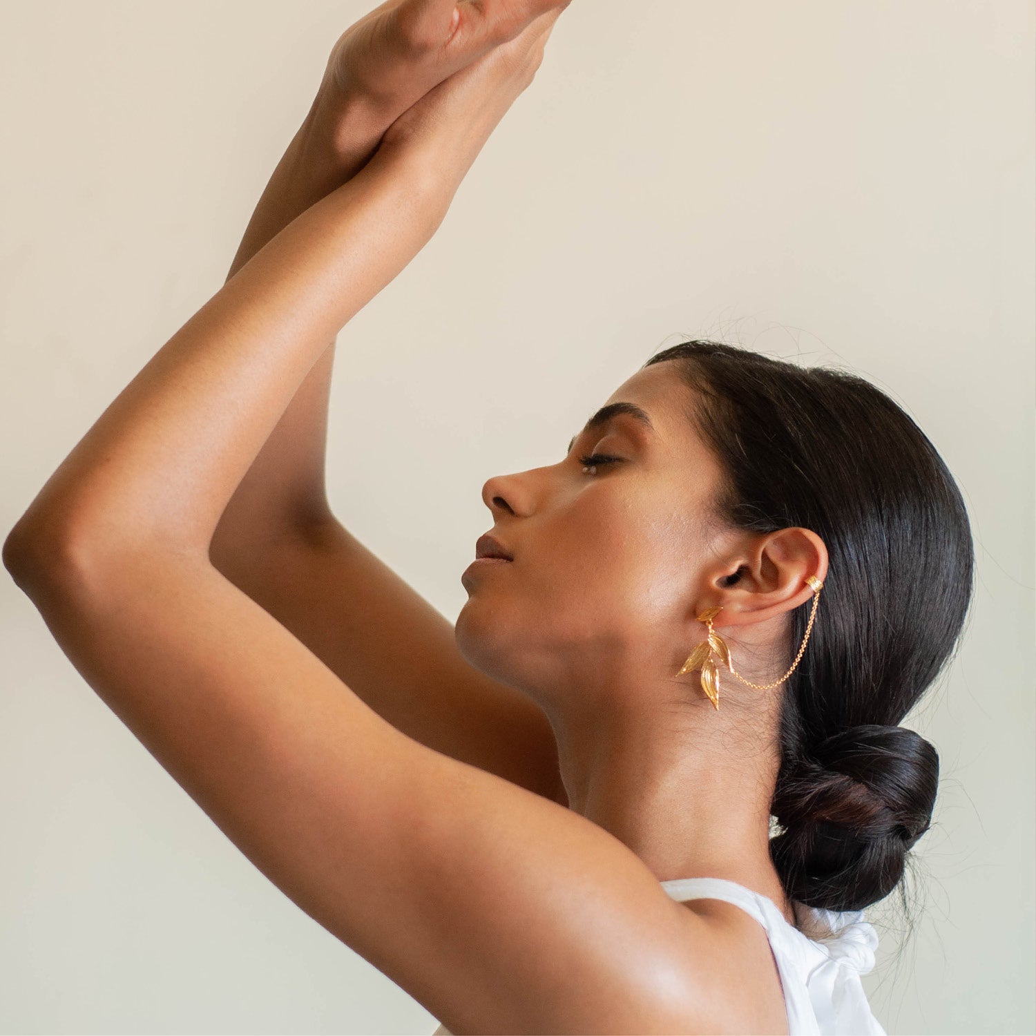  Isaro Mini Earrings Made In Brass With 22k Gold-Plated