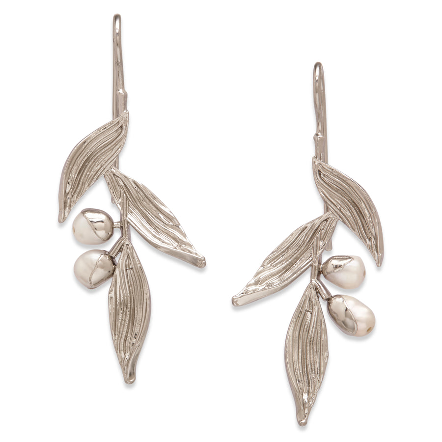  white baroque pearl haya earrings