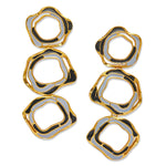 brass plated  aqua earrings