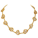 22 k micron gold plated brass terra choker