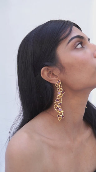 latest gold gaia earrings design